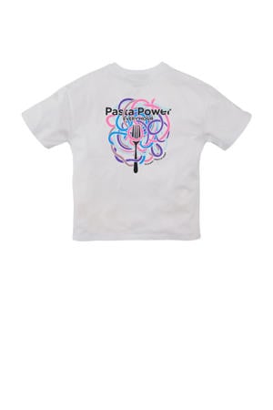 T-shirt Ricardo met backprint wit