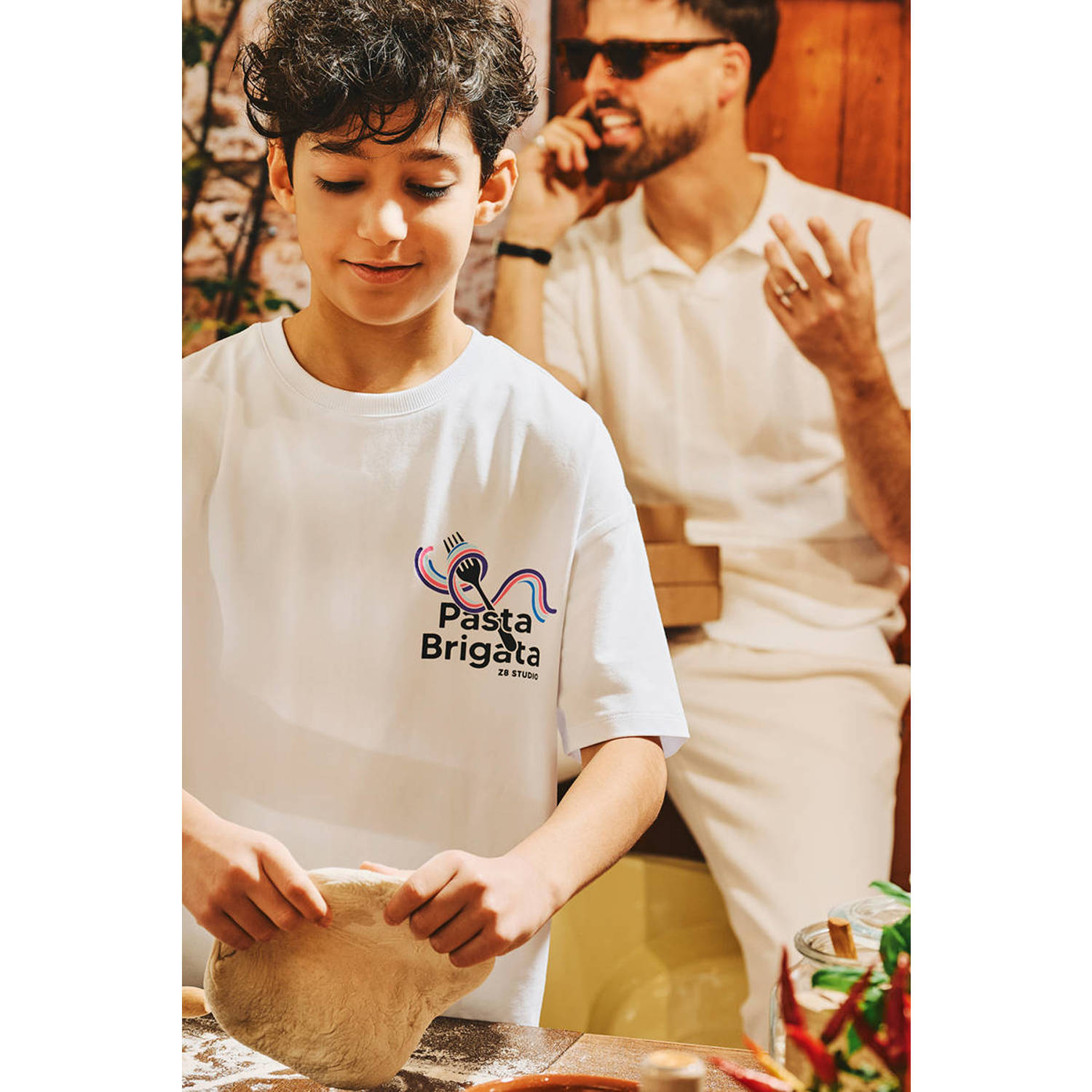 Z8 kids T-shirt Ricardo met backprint wit
