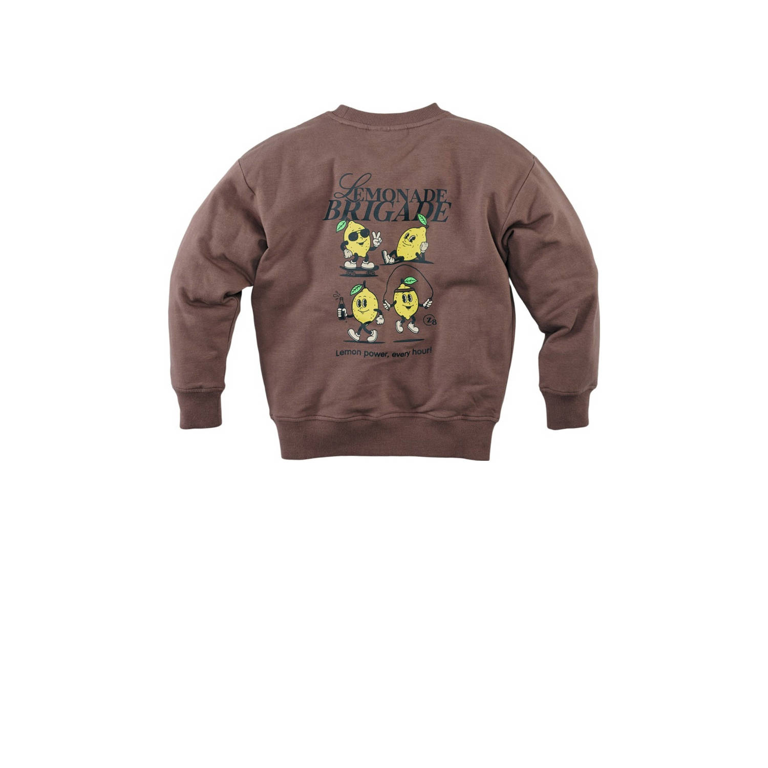 Z8 kids sweater Marcelo met backprint bruin