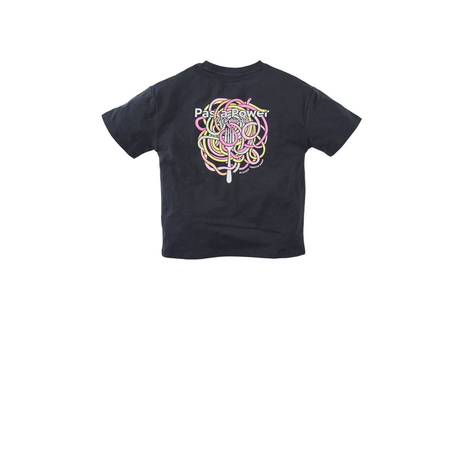 Z8 kids T-shirt Ricardo met backprint antraciet