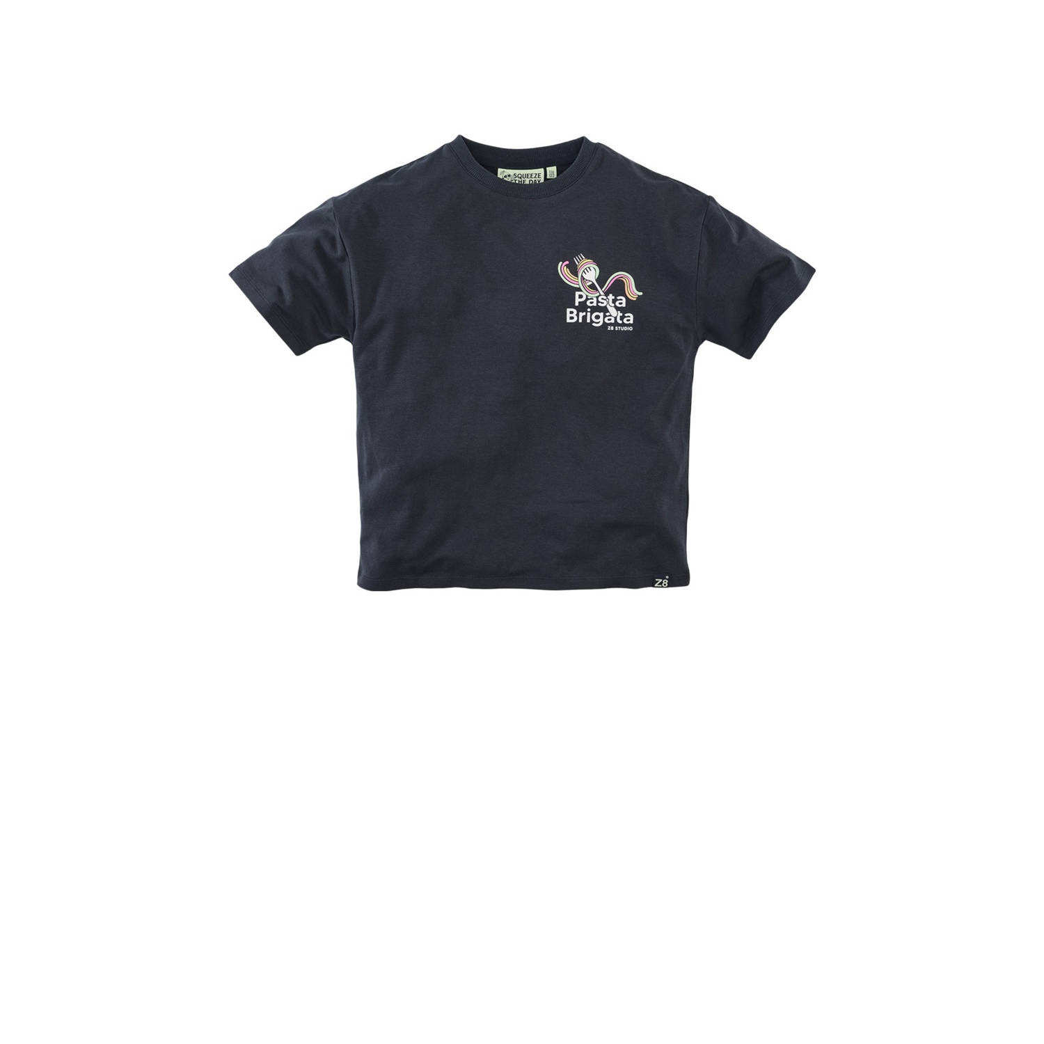 Z8 kids T-shirt Ricardo met backprint antraciet