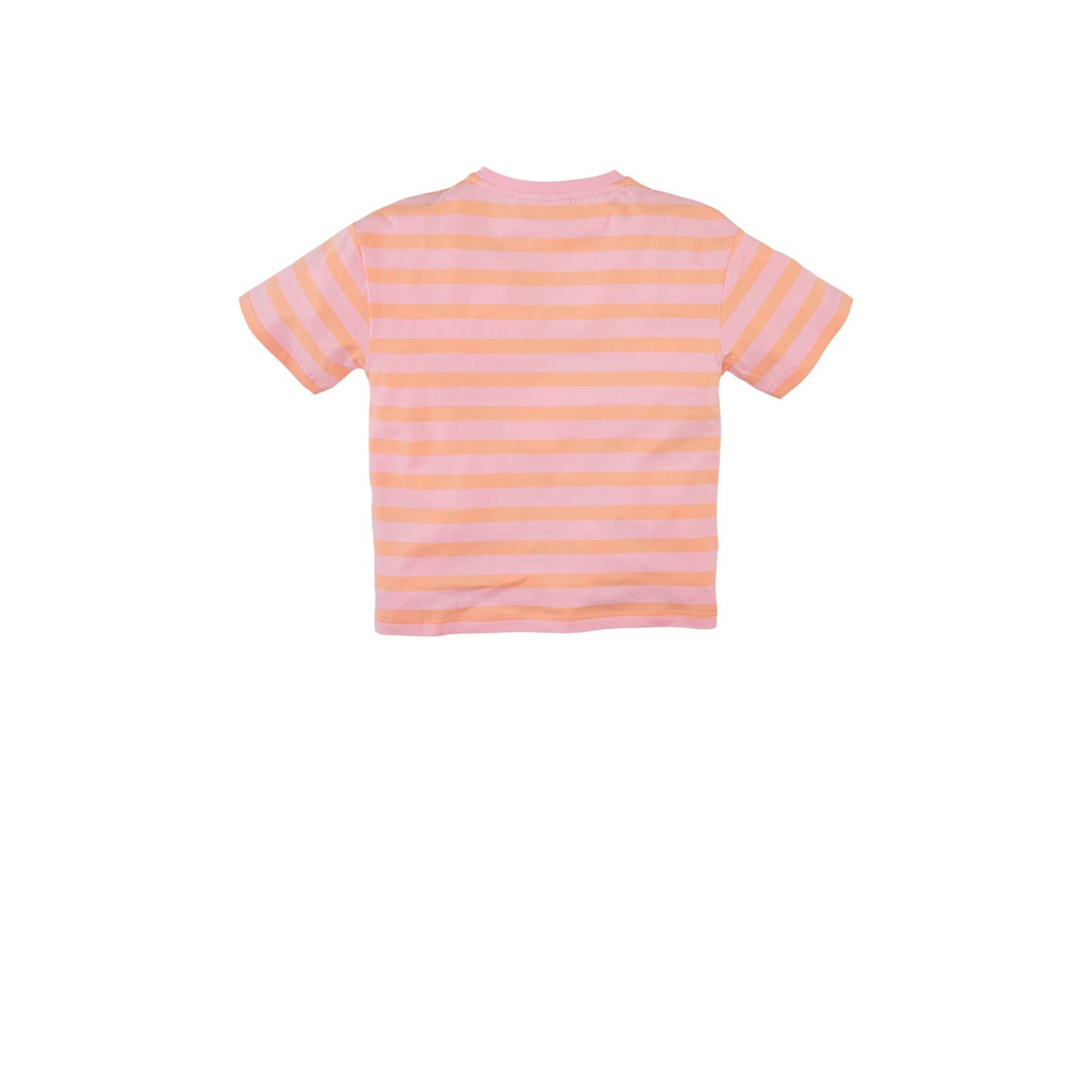 Z8 kids T-shirtr Lucca met streepprint lichtroze lichtoranje