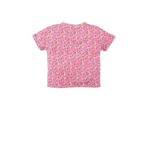 Z8 kids T-shirt Magnolia met bloemenprint roze/beige/groen afbeelding