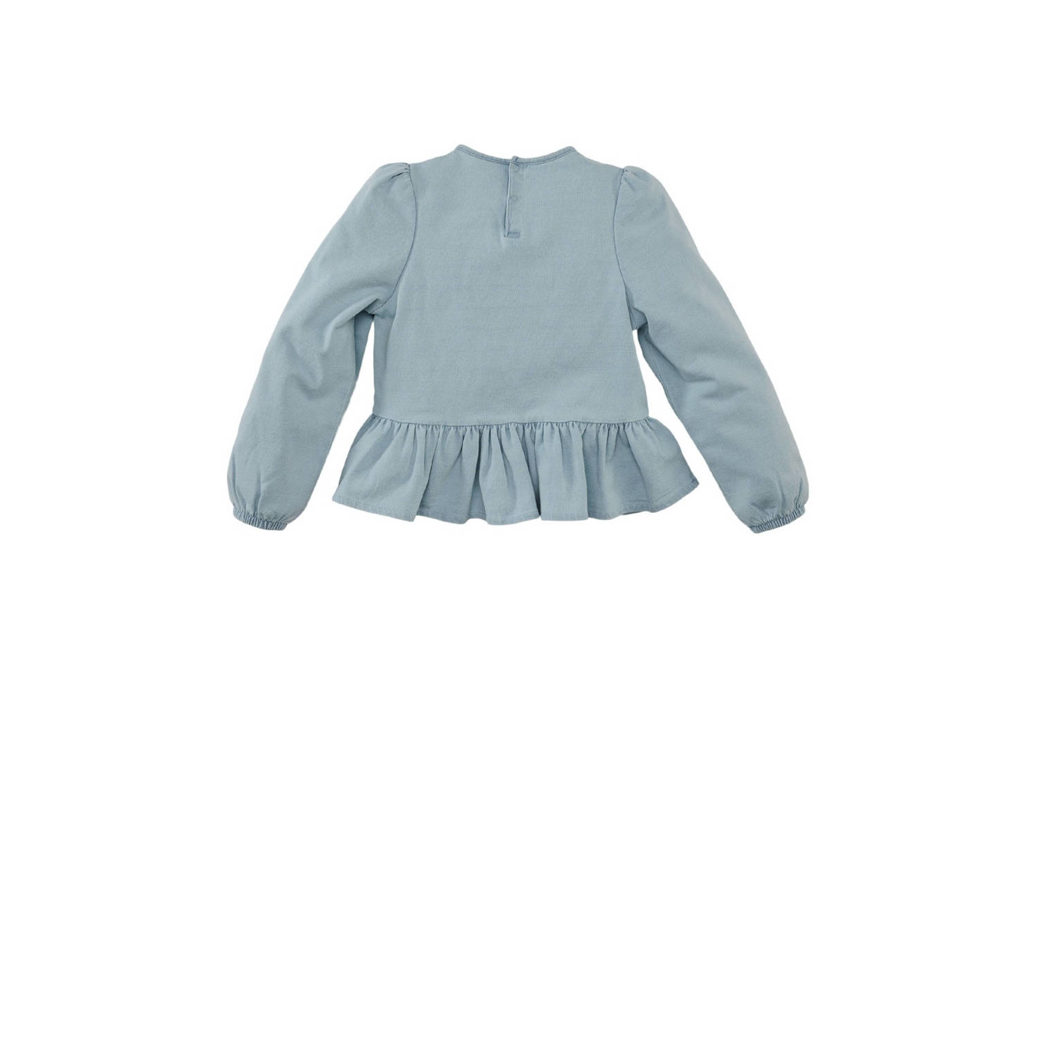 Z8 kids top met strikjes light blue denim