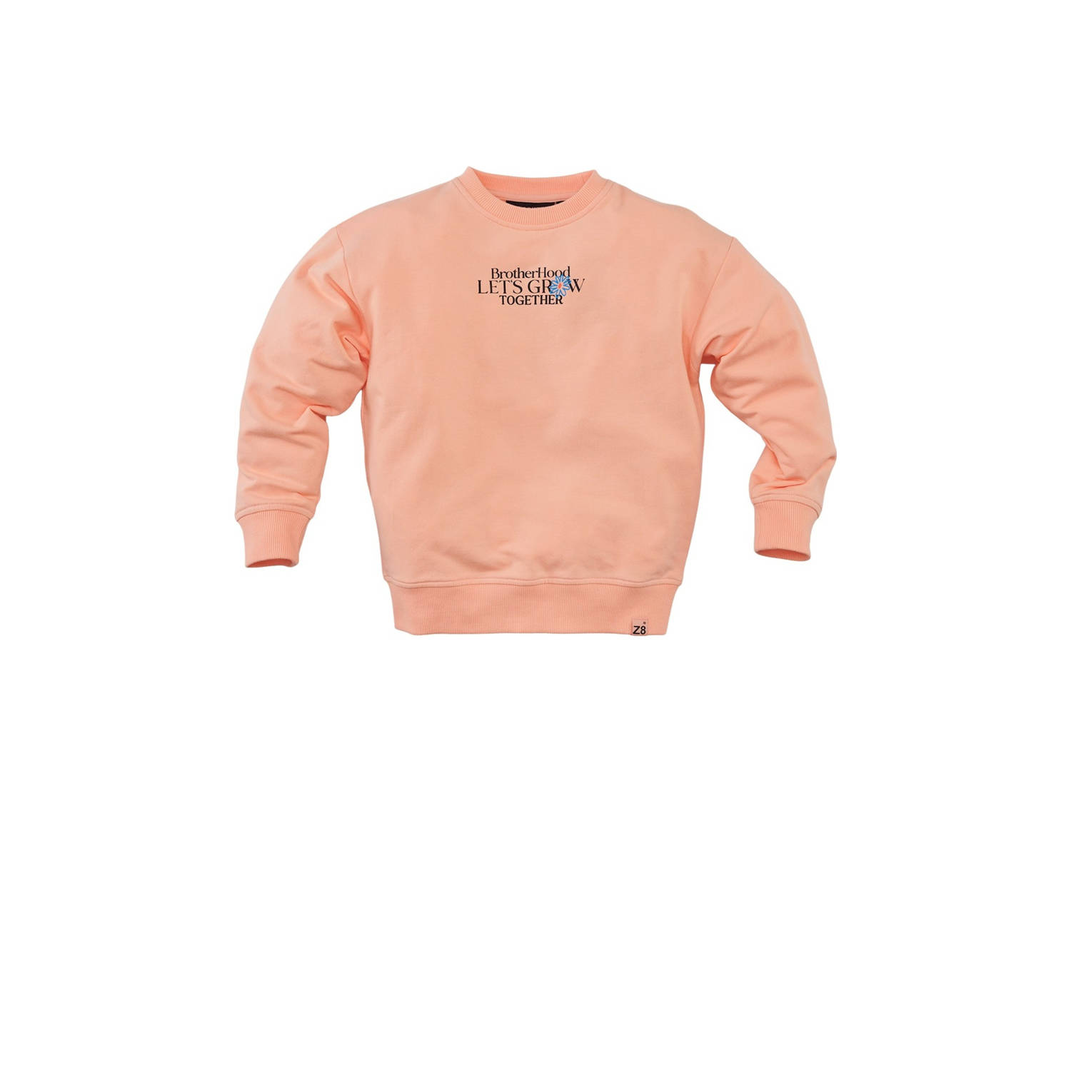 Z8 kids sweater Adrean met backprint lichtoranje