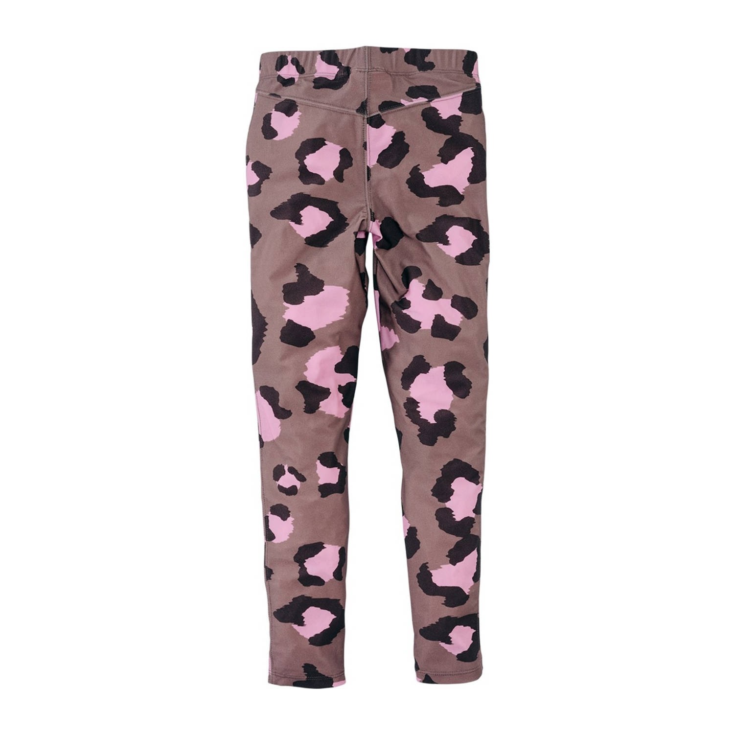 Z8 kids legging Opal met panterprint bruin roze