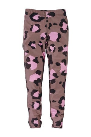 legging Opal met panterprint bruin/roze