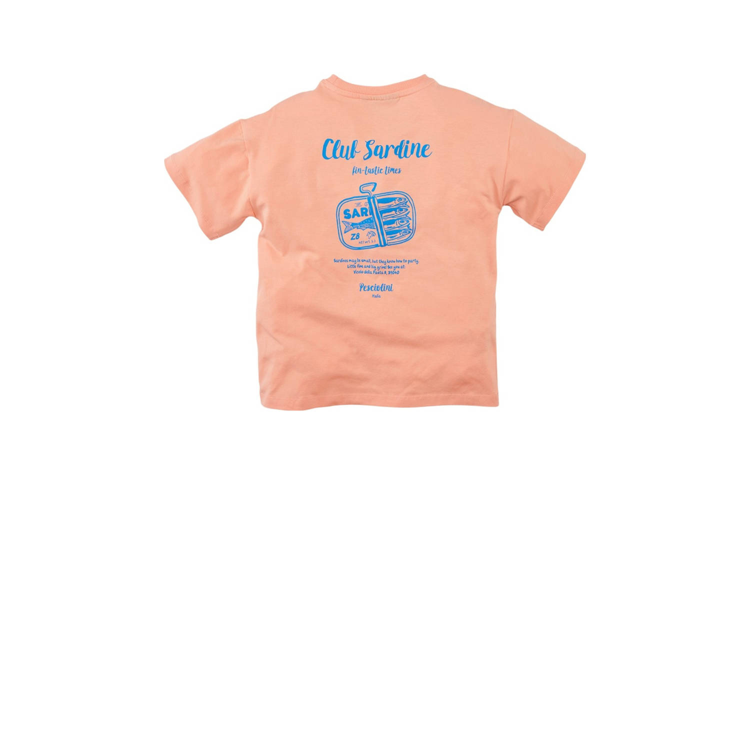 Z8 kids T-shirt Enrique met backprint lichtoranje