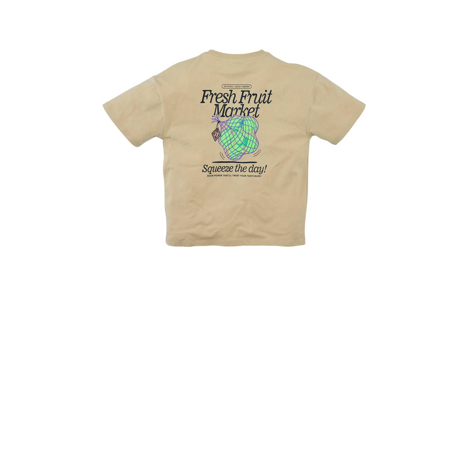 Z8 kids T-shirt Matteo met backprint zand
