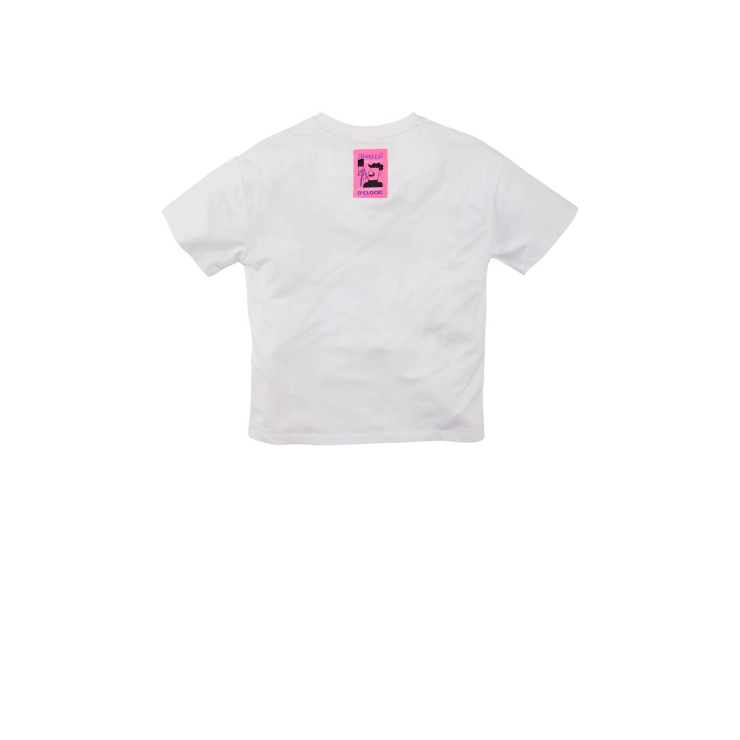 Z8 kids T-shirt Floriano met printopdruk wit roze paars
