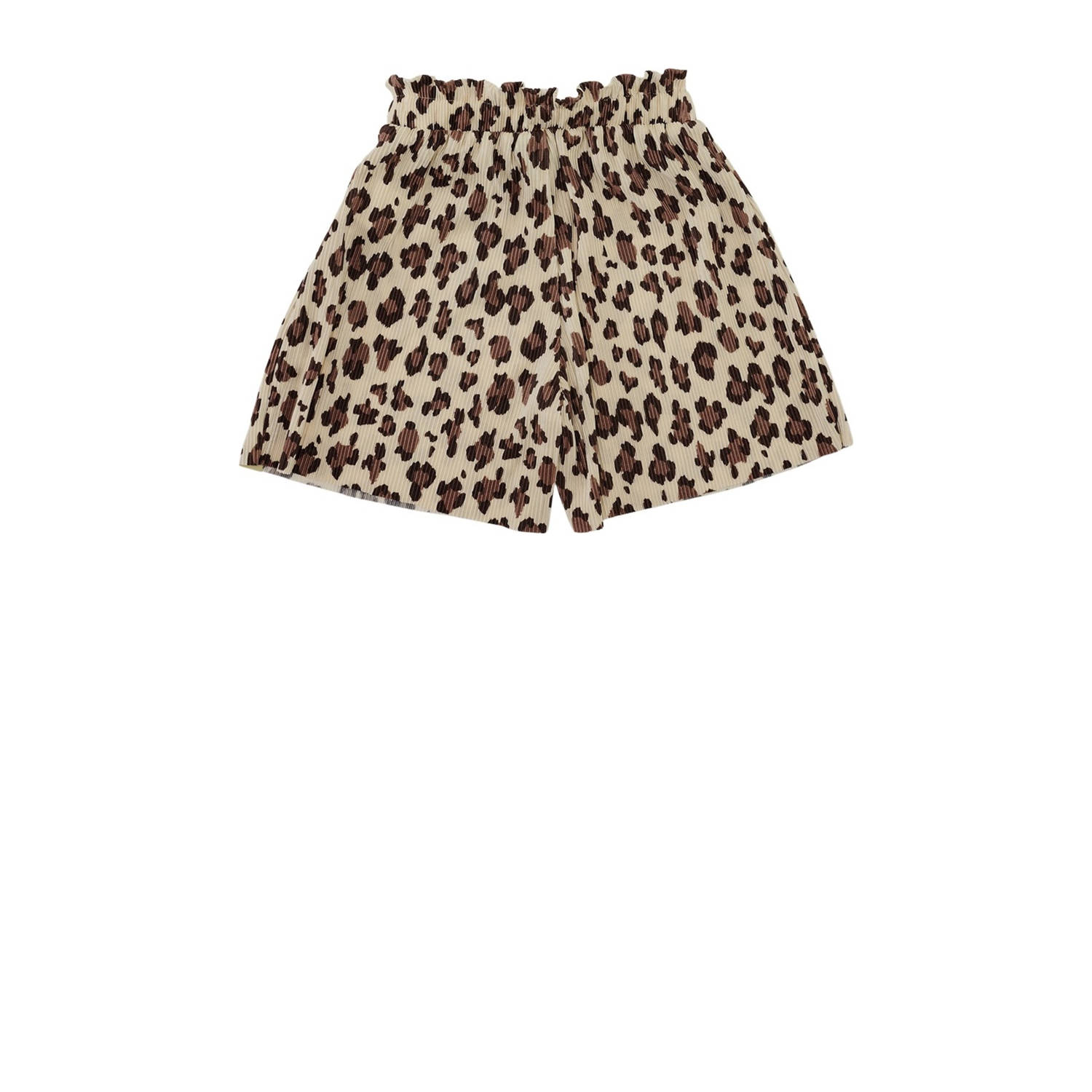 Z8 kids plissé korte broek Maysa beige bruin zwart