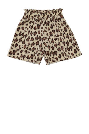 plissé korte broek Maysa beige/bruin/zwart
