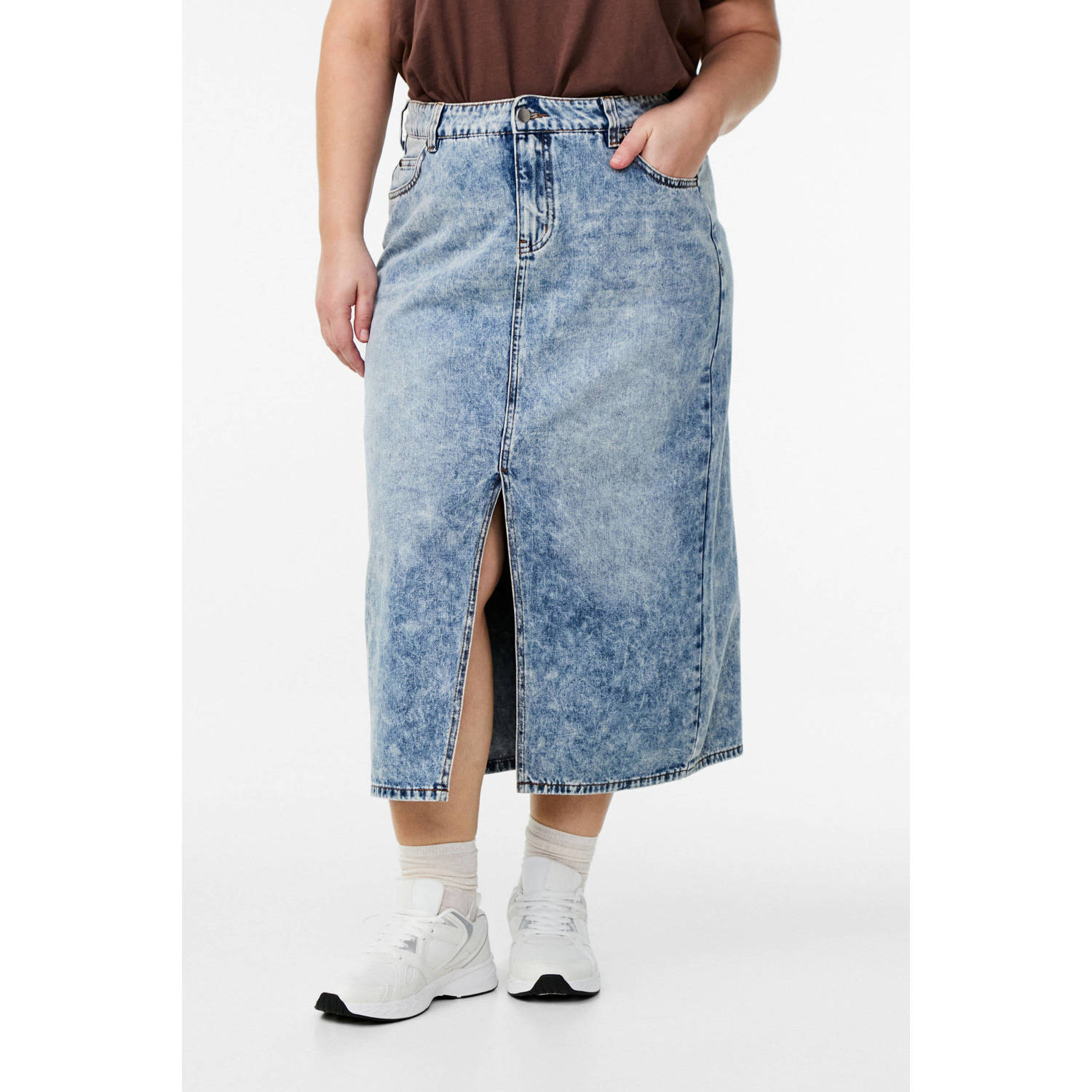 Zizzi spijkerrok light blue denim