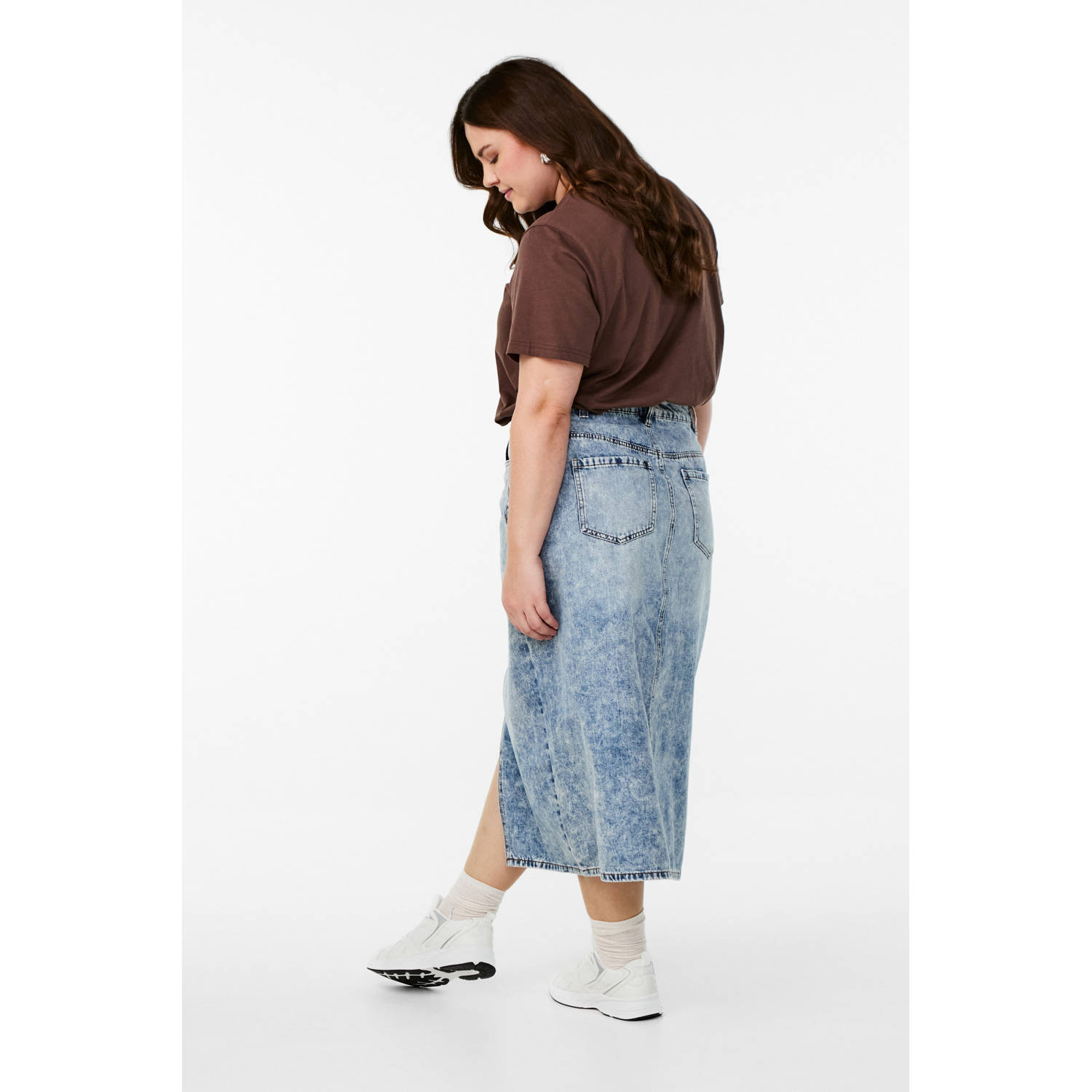 Zizzi spijkerrok light blue denim