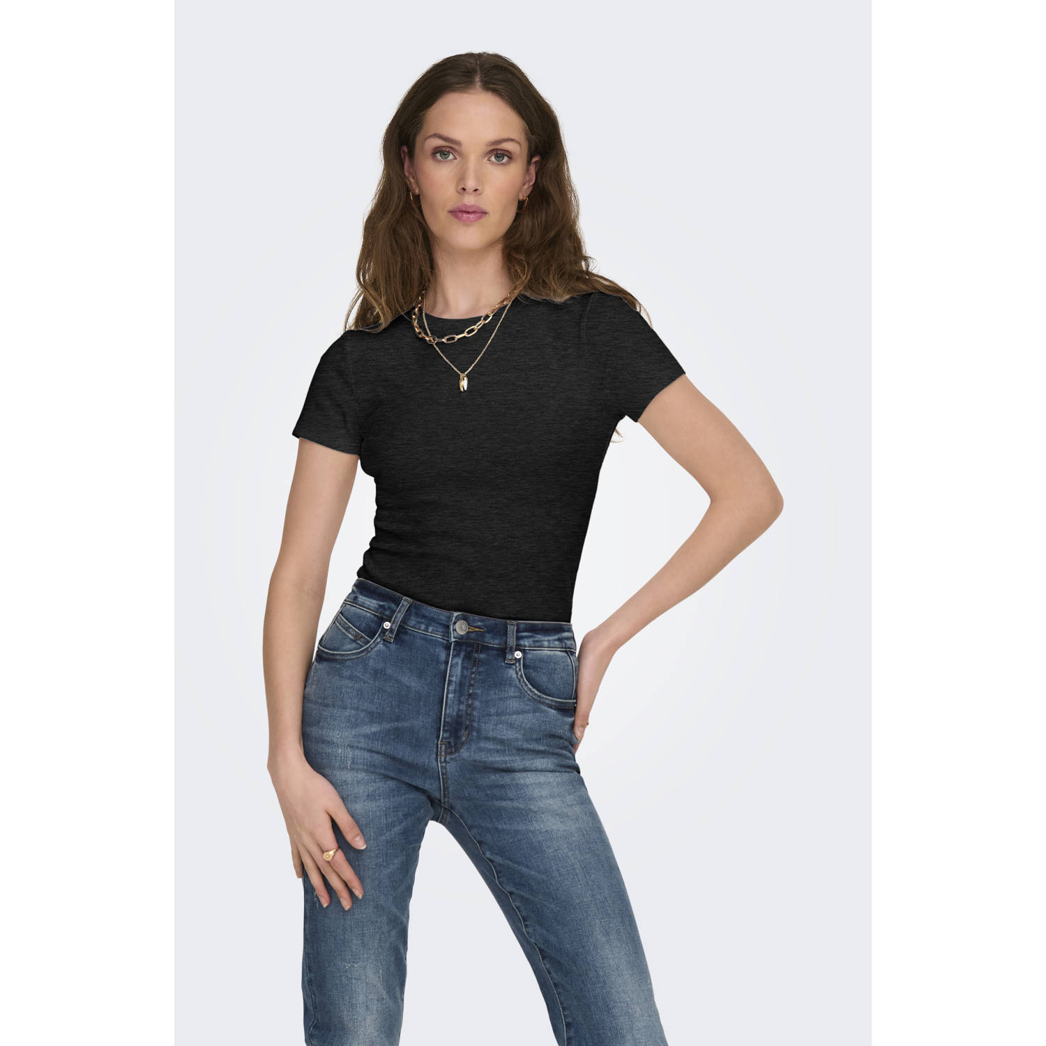 ONLY Zwart grijs T-shirt