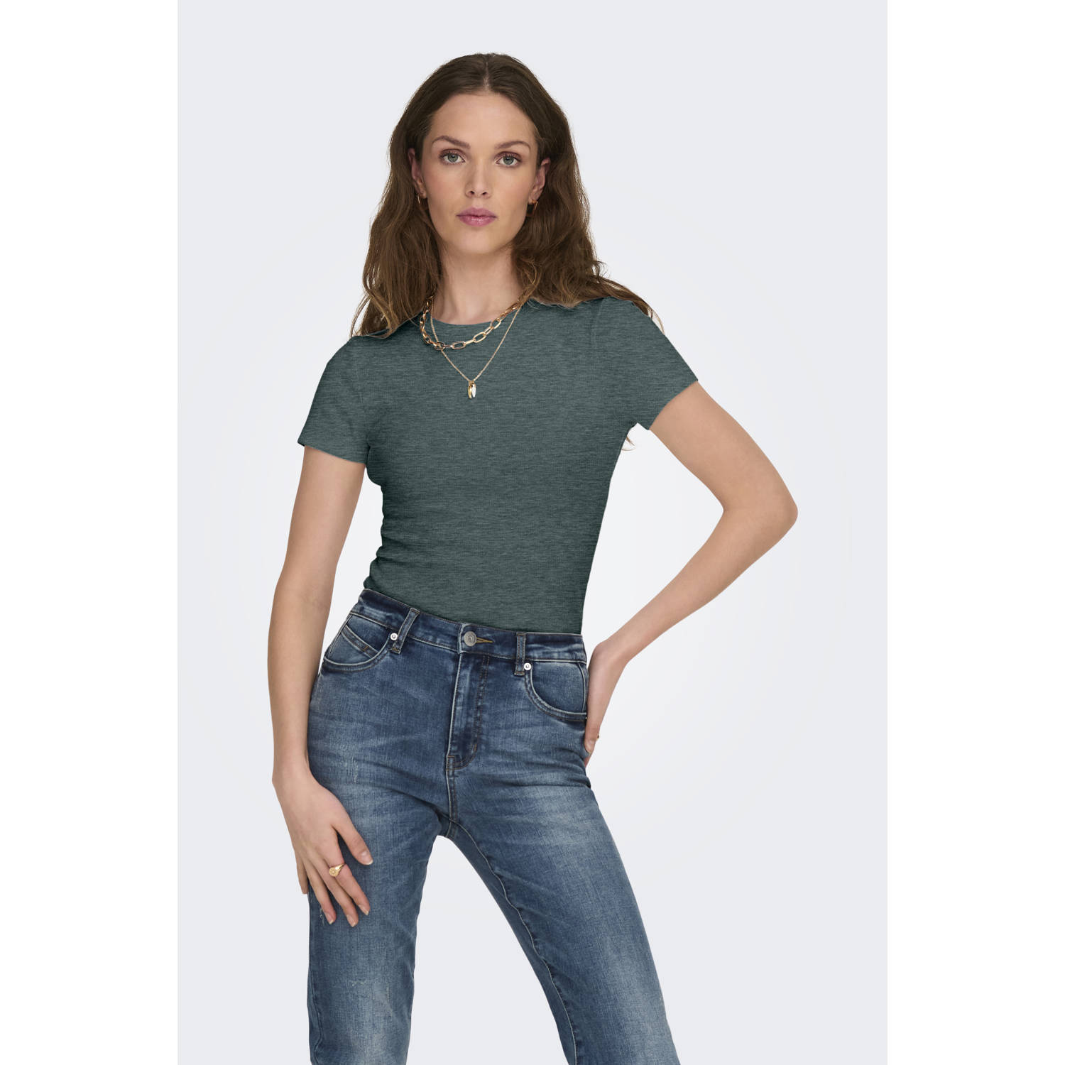 Only Shirt met korte mouwen ONLEASY S S TOP CS JRS 2 PACK (set 2-delig)