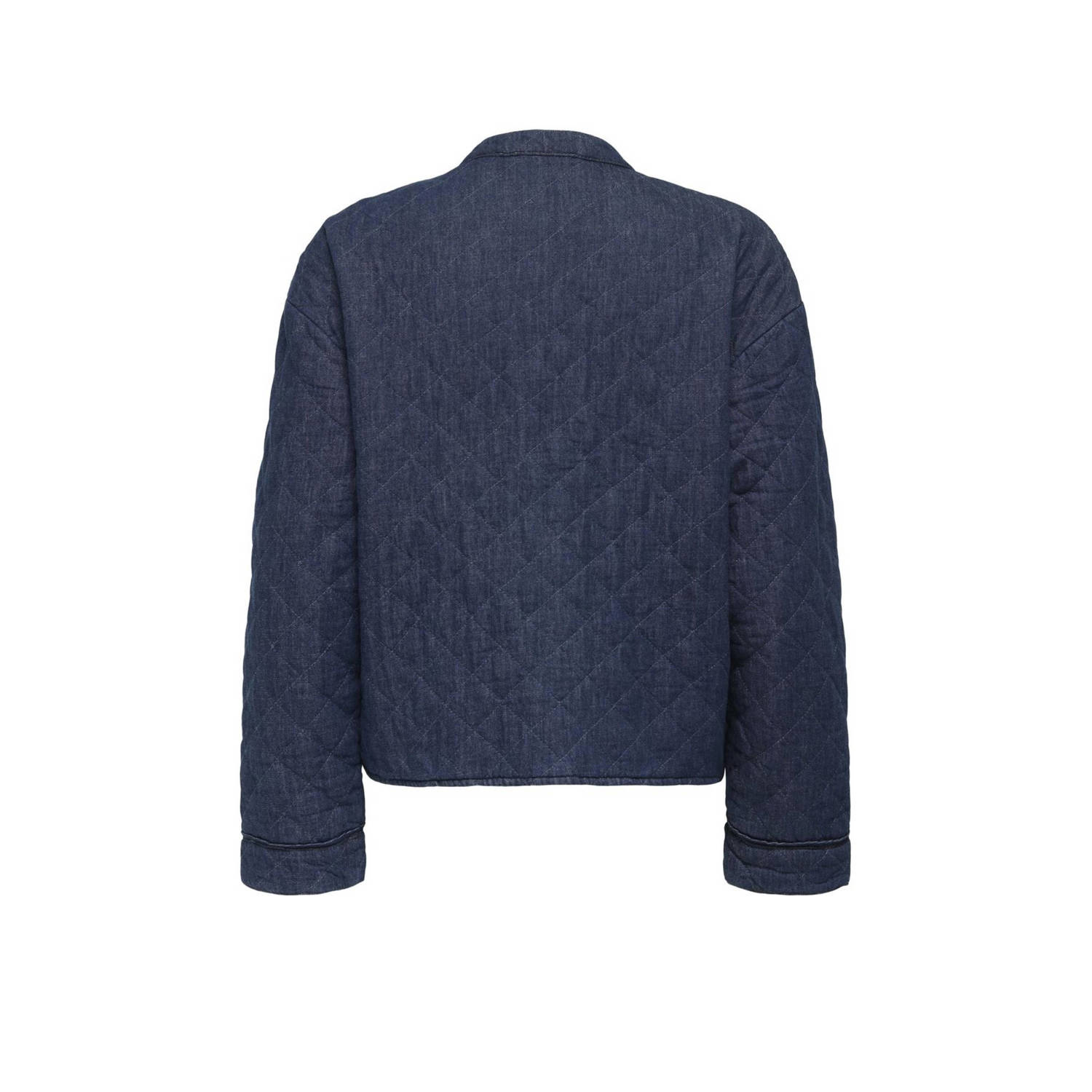 ONLY denim spijkerjas quilted dark blue denim