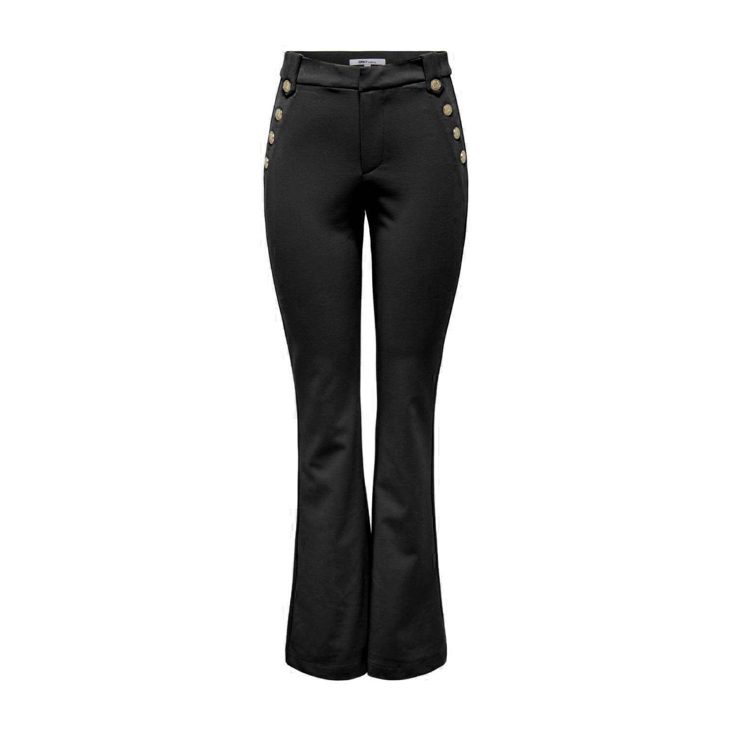 ONLY flared high waist flared broek zwart