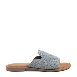 slippers met studs blauw