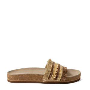   raffia slippers bruin
