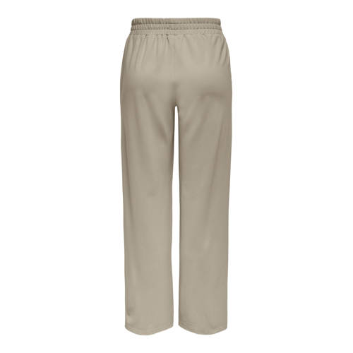 ONLY wide leg regular waist palazzo broek beige afbeelding