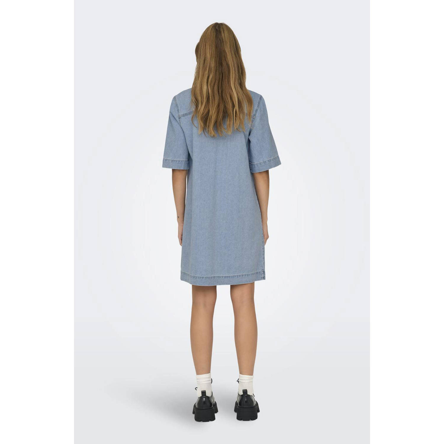 ONLY denim spijkerjurk lichtblauw
