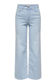 thumbnail: ONLY high waist wide leg jeans light blue denim