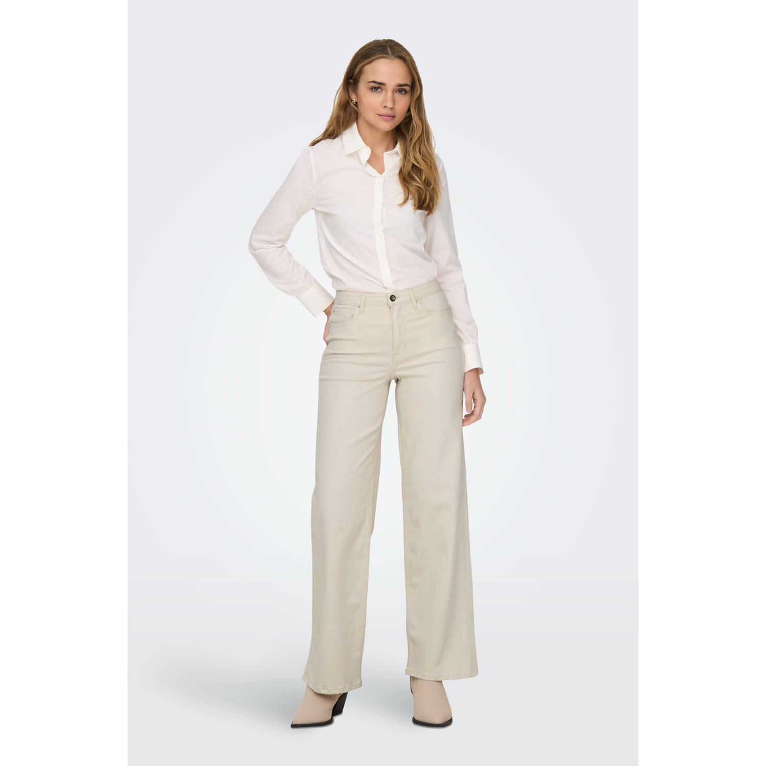 ONLY high waist wide leg jeans