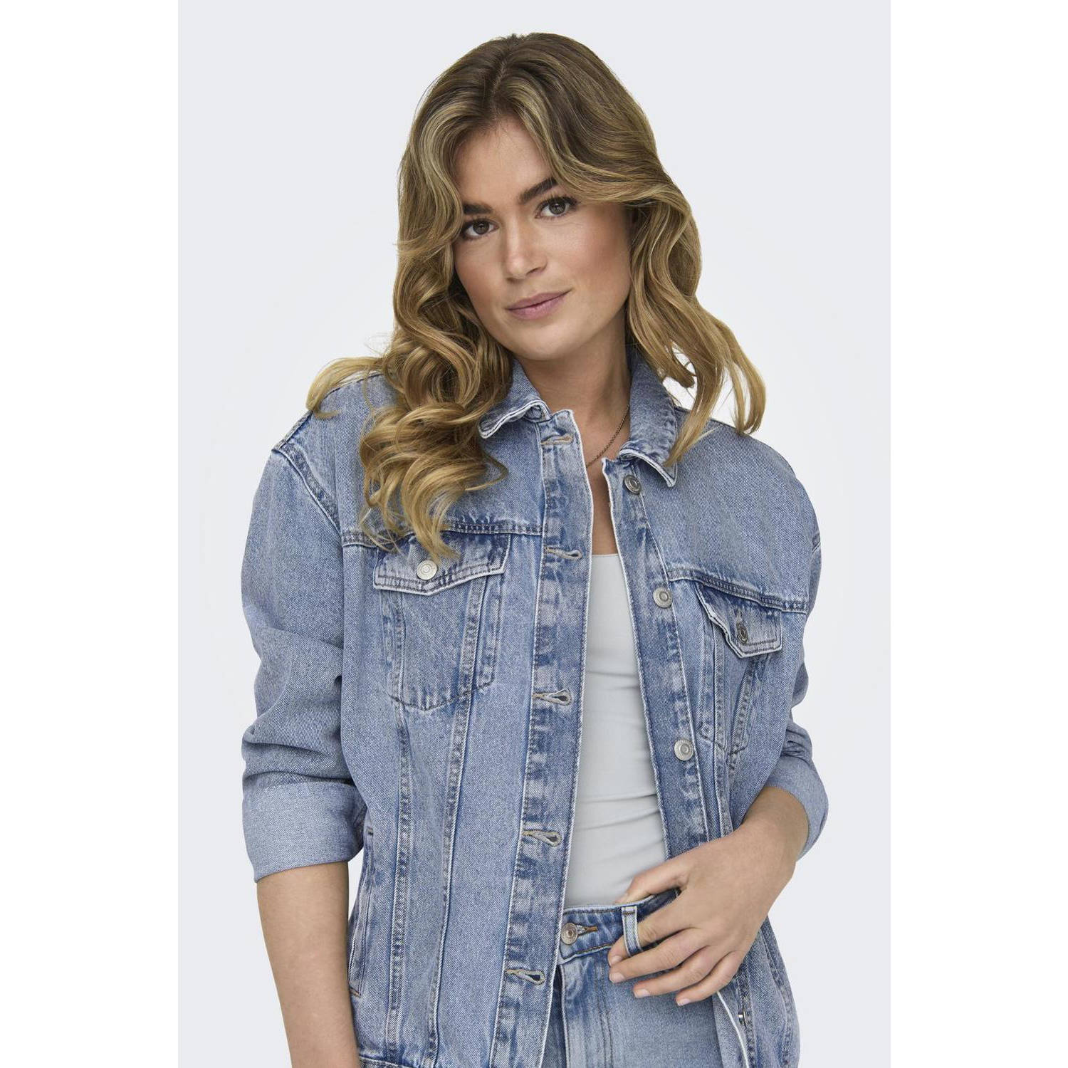 ONLY spijkerjas light blue denim