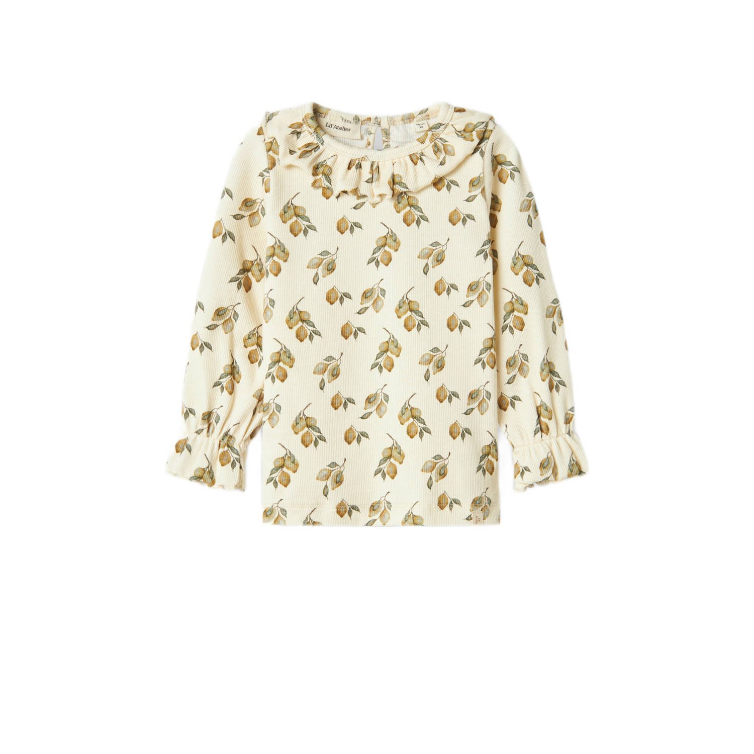 LIL' ATELIER Meisjes Tops & T-shirts Nmfgavo Eug Ls Slim Top Lil Beige