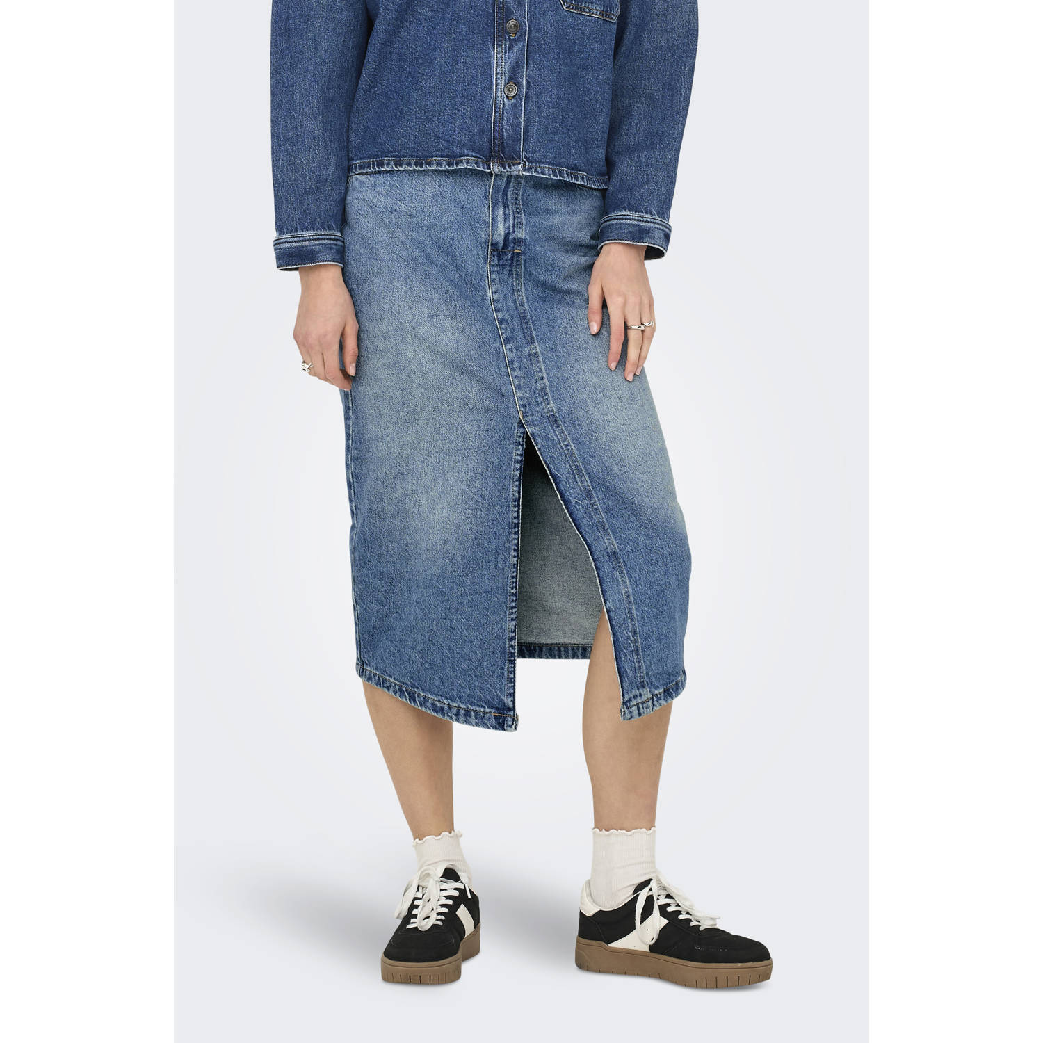 ONLY spijkerrok light blue denim