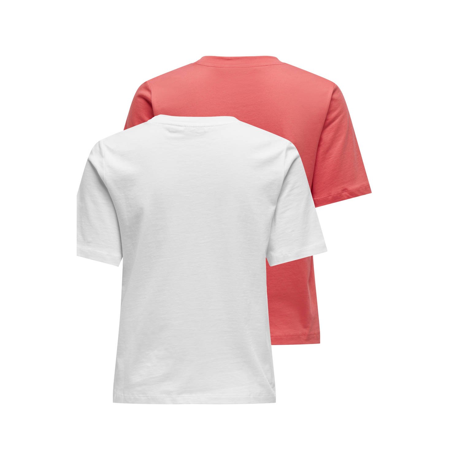 ONLY 2 pack T-shirts rood wit