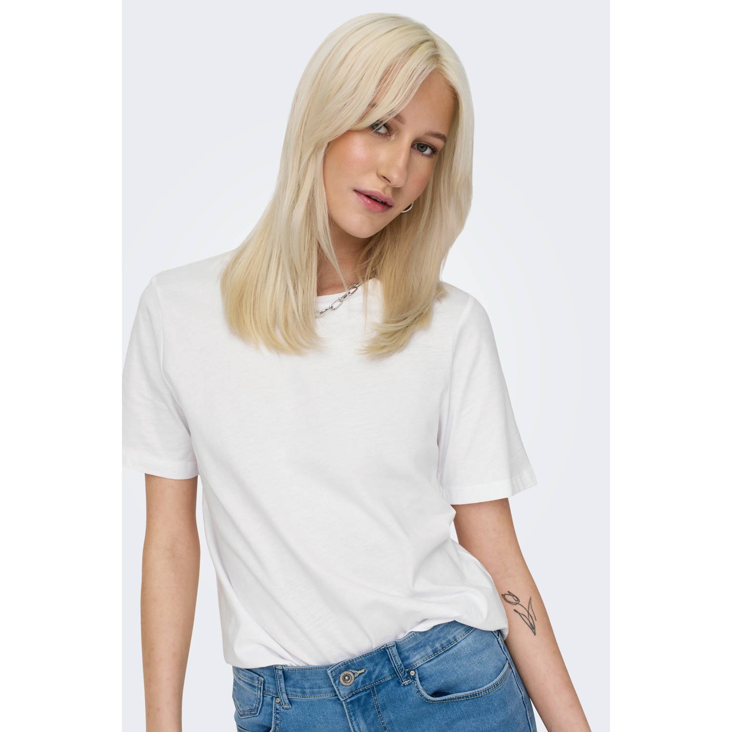 Only Shirt met korte mouwen ONL S S TEE NOOS 2 PACK (set 2-delig)