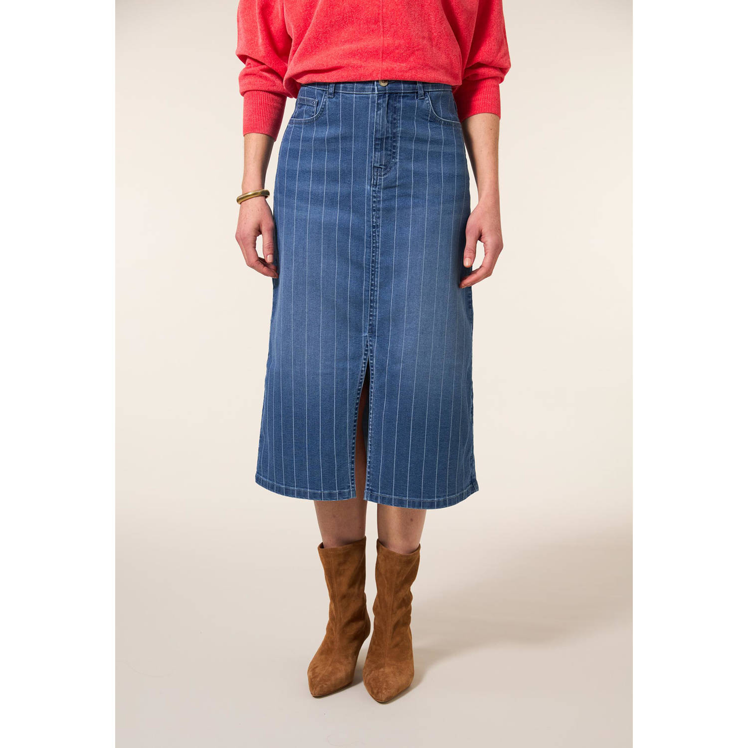 Miss Etam spijkerrok medium blue denim