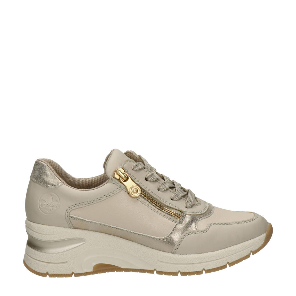 Rieker sneakers met elastische decoratieve vetersluiting