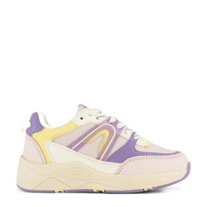 chunky sneakers paars/beige