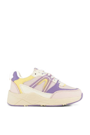 chunky sneakers paars/beige