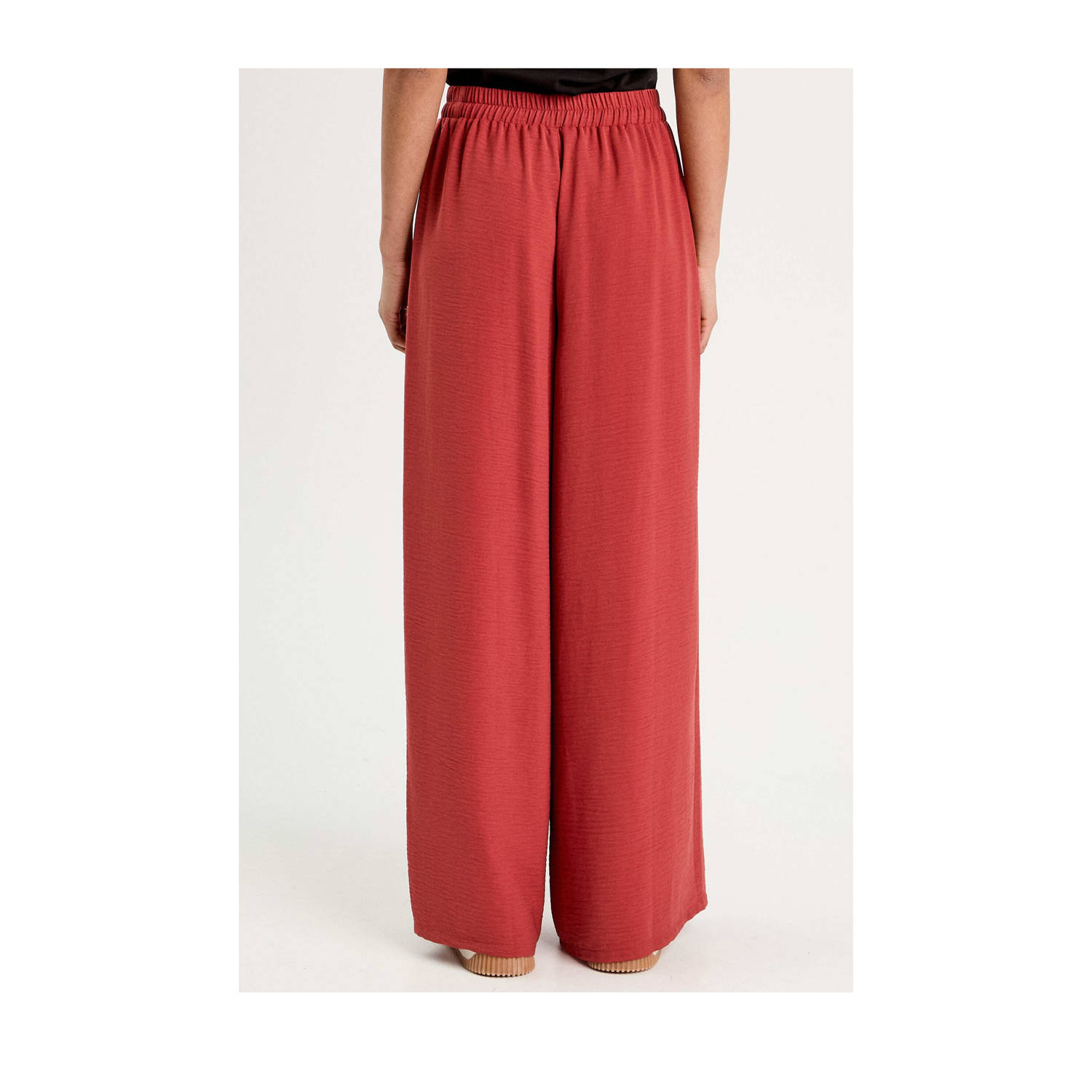Cache wide leg high waist casual broek rood