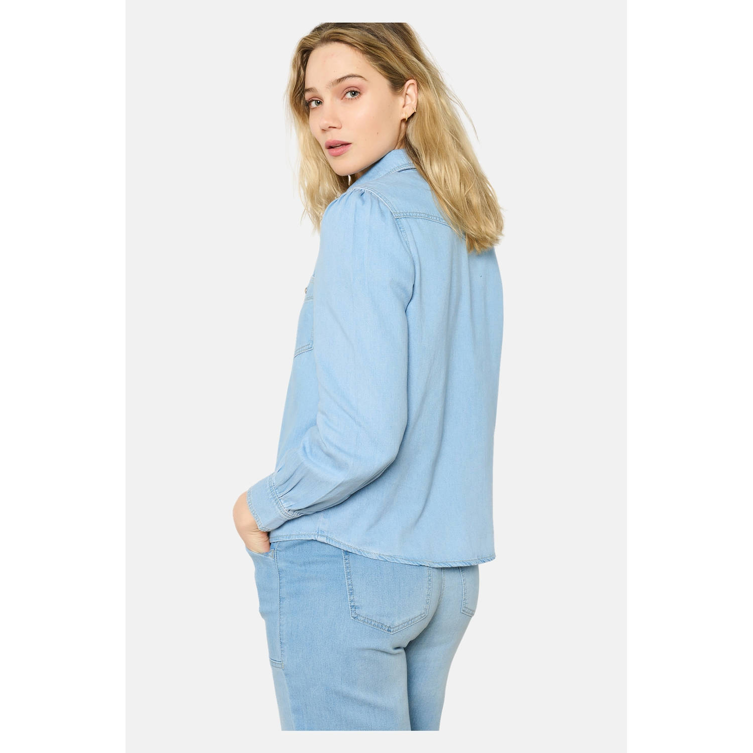LOLALIZA blouse light blue denim