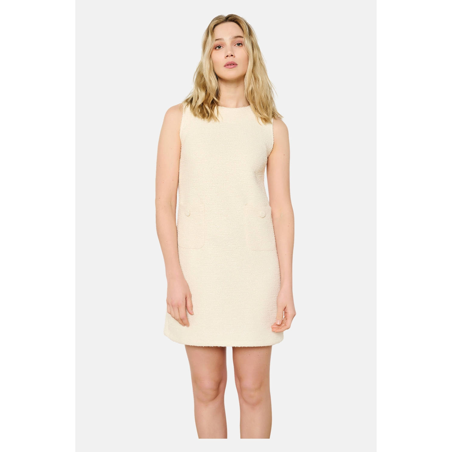 LOLALIZA mini jurk ecru