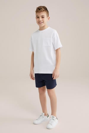 T-shirt wit fijn gebreid