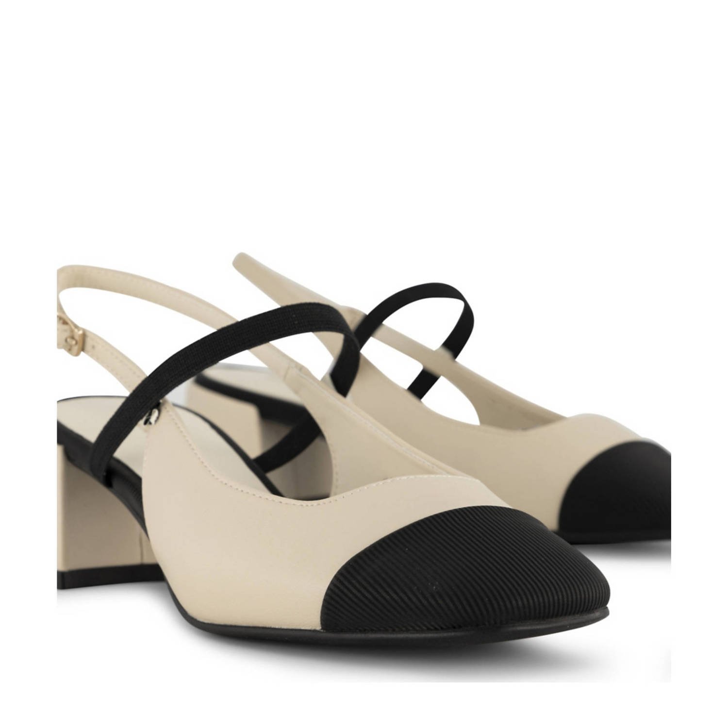 Graceland slingback pumps ecru zwart