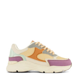 chunky sneakers geel/paars