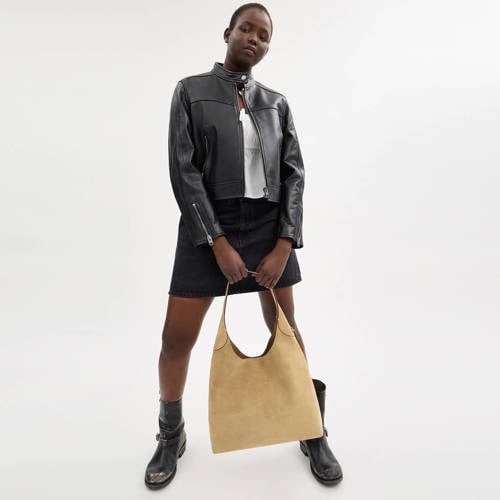 Coach suède schoudertas Brooklyn 39 zand afbeelding