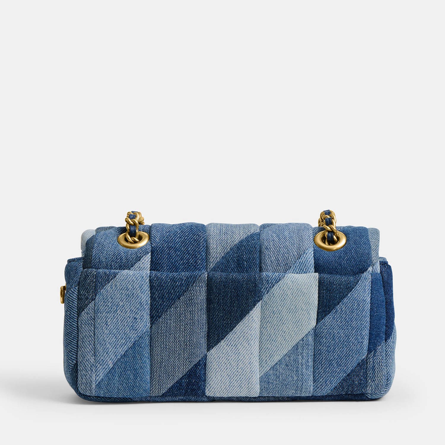 Coach doorgestikte denim schoudertas Tabby 20 blauw