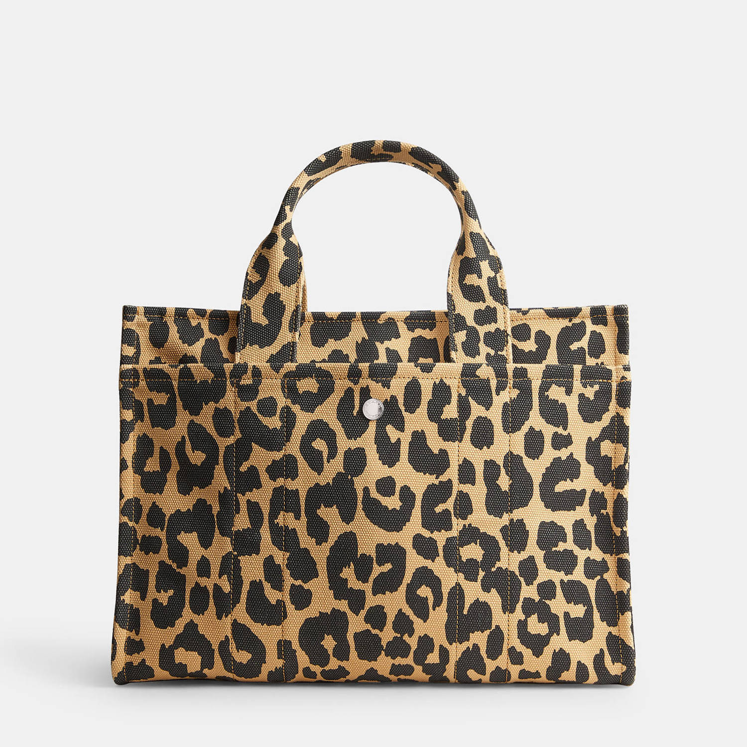 Coach shopper Cargo Tote met panterprint zwart beige
