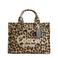 Coach shopper Cargo Tote met panterprint zwart/beige