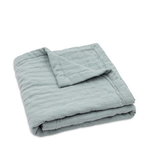 hydrofiele wiegdeken Jacquard - Sea Green