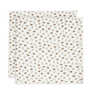 hydrofiele doek large Miffy and Friends - wit/beige/bruin (set van 2)