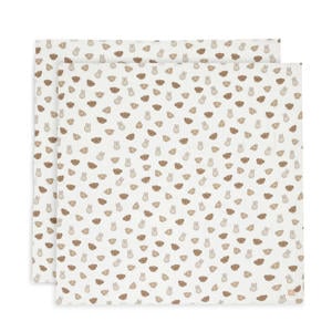 hydrofiele doek large Miffy and Friends - wit/beige/bruin (set van 2)